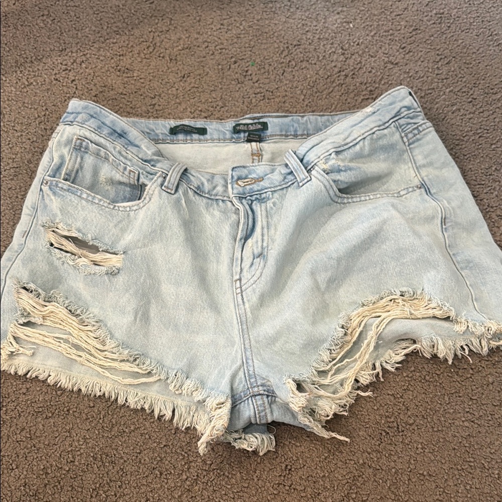 Wild Fable Blue Distressed Jean Shorts